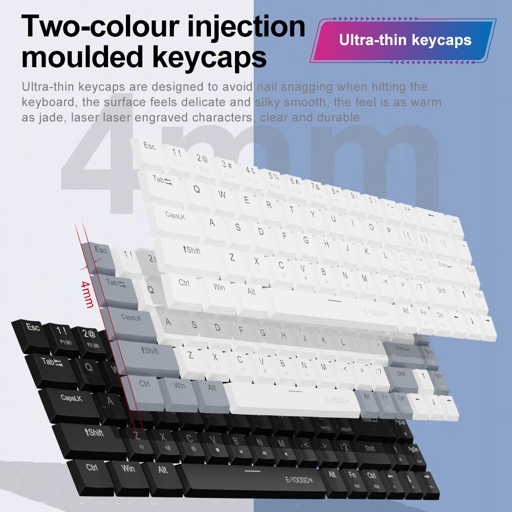 E-YOOSO A68 RVB Mini Mince USB - Pc Gaming Pink avis et prix